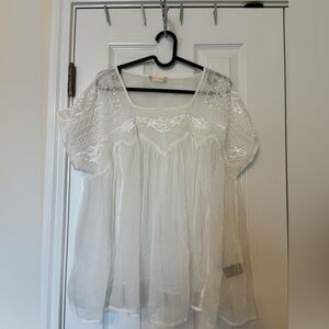 White Sheer Altar’d State Blouse